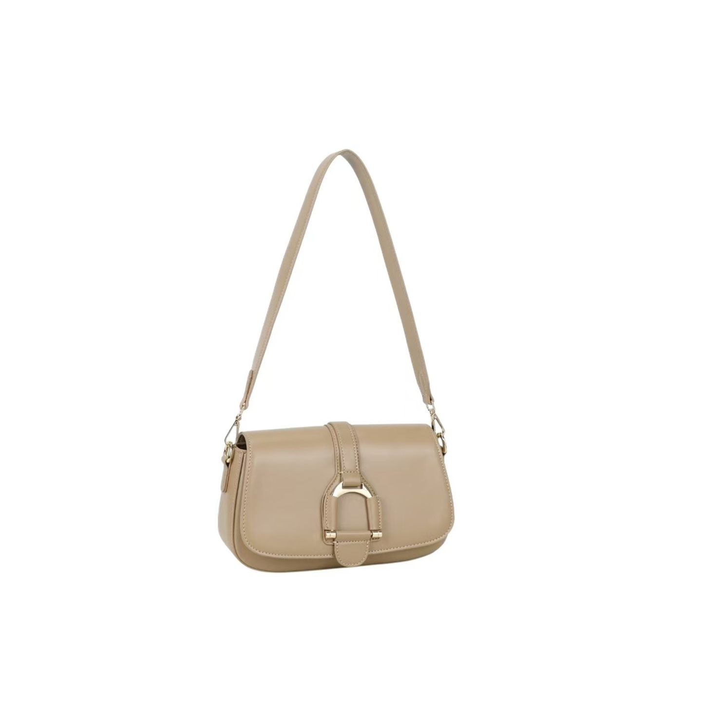 Sac à main beige élégant synthétique avec bandoulière réglable