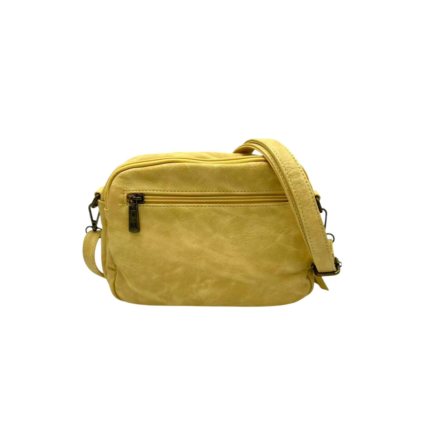 Sac bandoulière femme Mandoline synthétique jaune moutarde – Double bandoulière