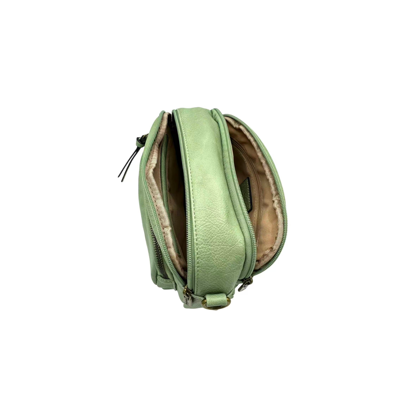 Sac bandoulière femme Mandoline synthétique tilleul – Double bandoulière