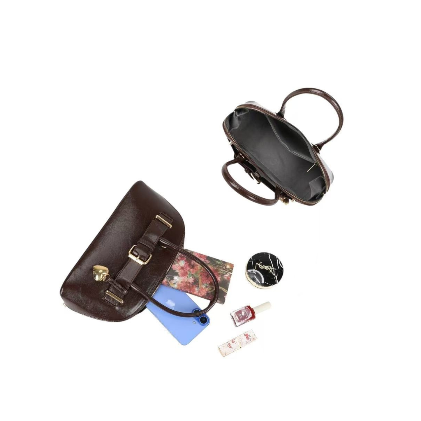 Sac à main femme marron bandoulière – Gallantry