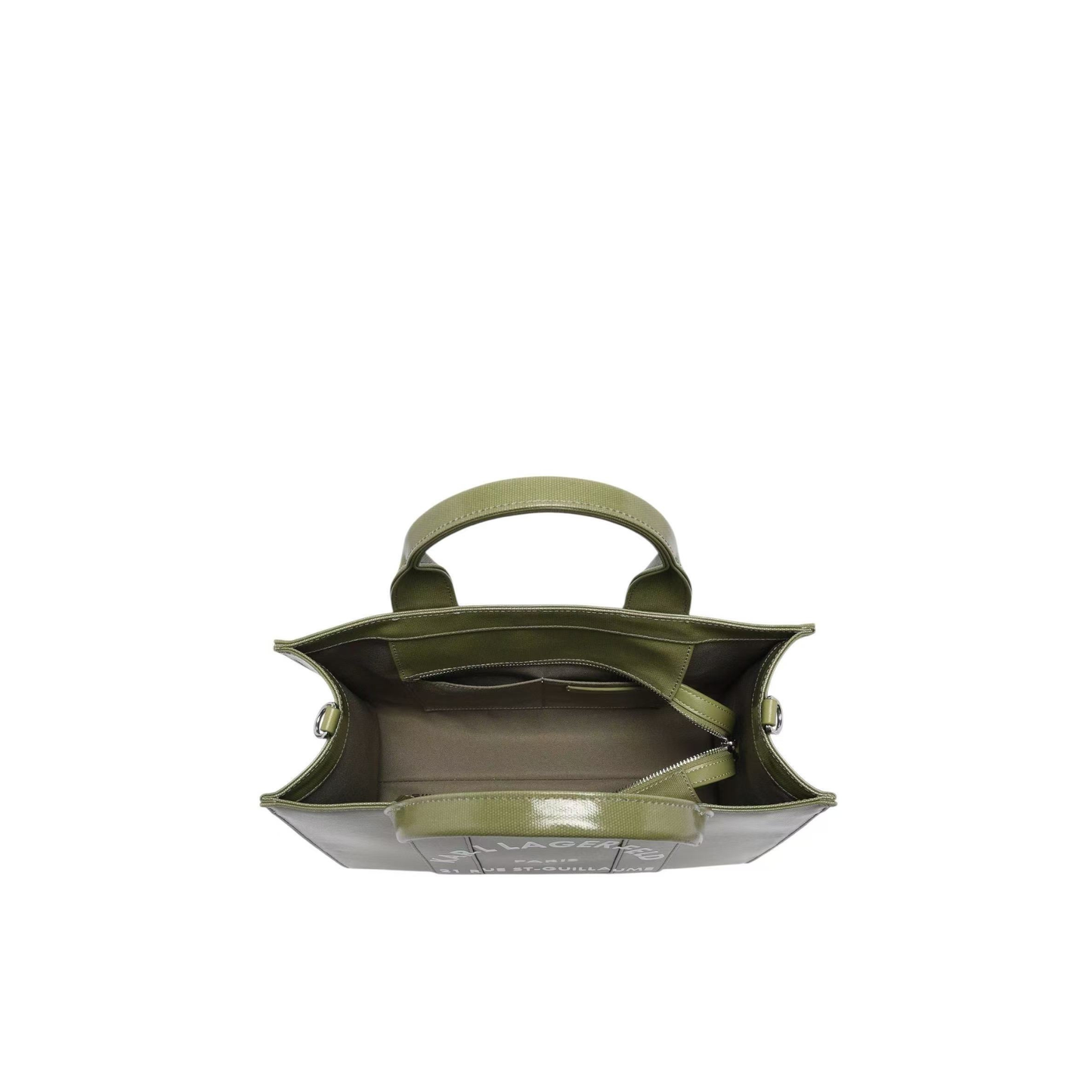Sac cabas Karl Lagerfeld Paris vert kaki – Tote bag femme avec bandoulière réglable