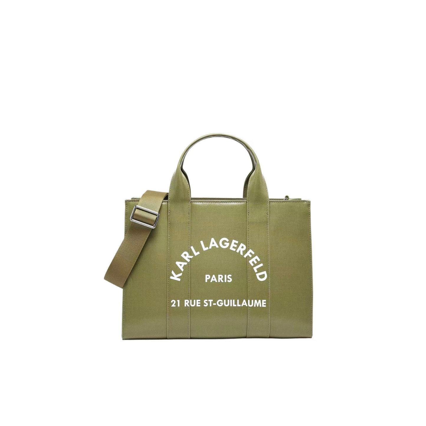 Sac cabas Karl Lagerfeld Paris vert kaki – Tote bag femme avec bandoulière réglable