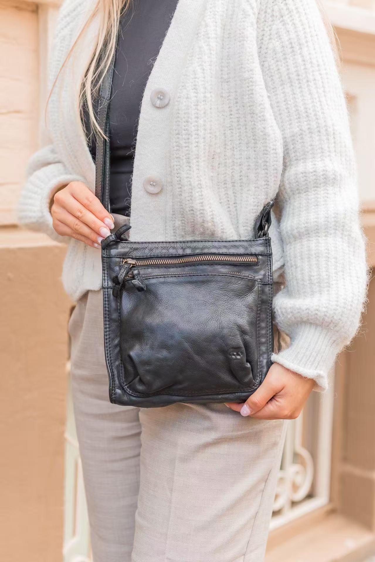 Sac bandoulière en cuir Bear Davita