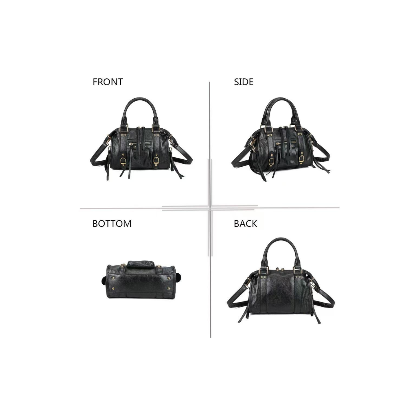 sac à main femme noir compartiment zippé