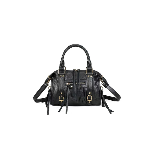 Sac à main femme noir style tendance vue face