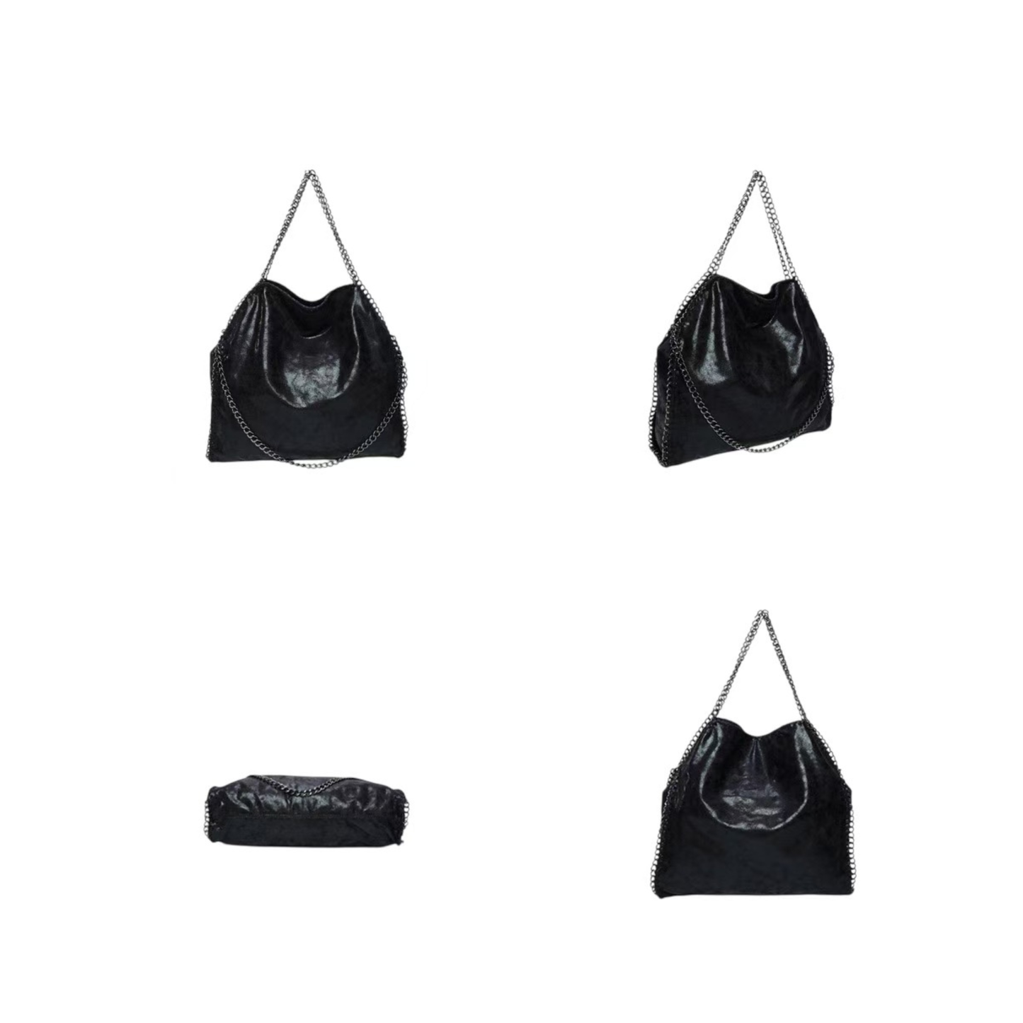 Sac à main noir avec chaîne – Élégant & intemporel